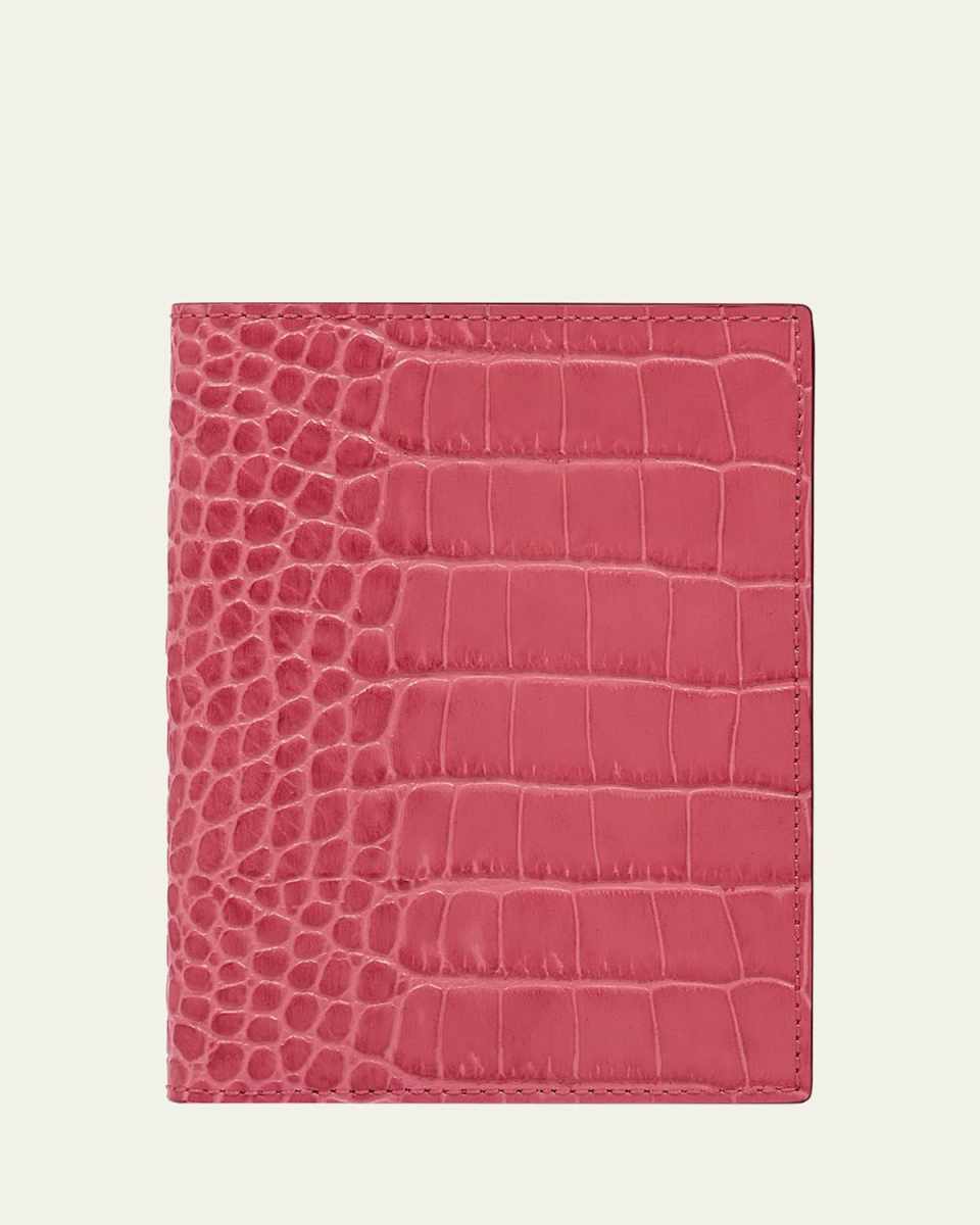 Mara Croc-Printed Leather Passport Cover